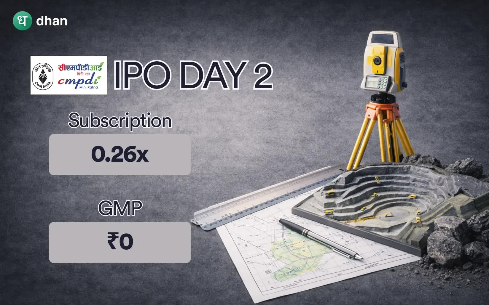 Central Mine Planning IPO Day 2: 0.26x Subscribed & GMP Rs. 0